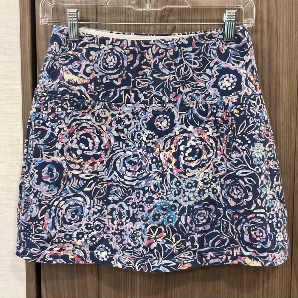 Slender Shapes Womens Blue/floral Skorts Size PS